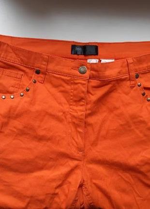 Стрейчевые брюки оранжевые штаны зауженные джинсы2 фото