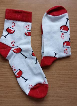 Яскраві шкарпетки з малюнком р. 38-40 бавовна з еластаном шкарпетки з малюнком2 фото