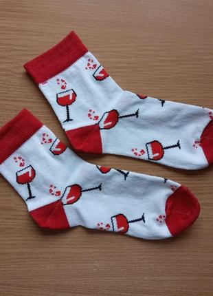 Яскраві шкарпетки з малюнком р. 38-40 бавовна з еластаном шкарпетки з малюнком1 фото