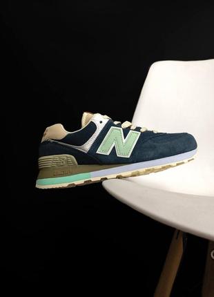 Кроссовки new balance 574 blue green, кросівки жіночі