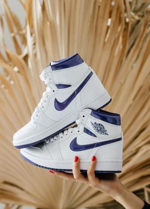 Женские кроссовки nike air jordan 1 retro high court purple 36-37-38-39