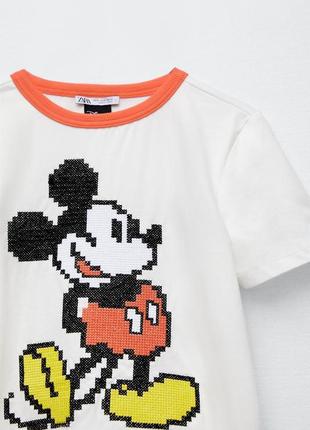 Футболка mickey mouse zara розмір с оригінал нова колекція5 фото