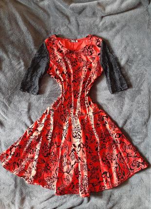 Вечірня червона сукня.  вечернее красное платье