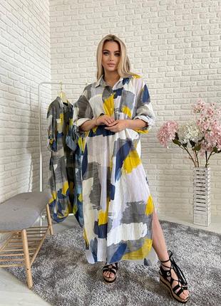 Рубашки платья халат италия свободного кроя