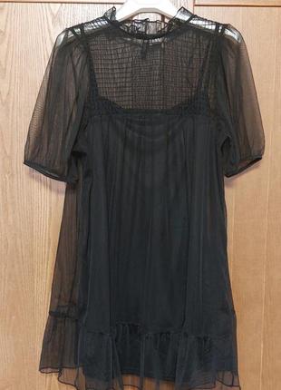 Фатиновое чёрное платье h&m2 фото