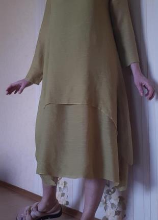 Об'ємне плаття міді вільного крою4 фото