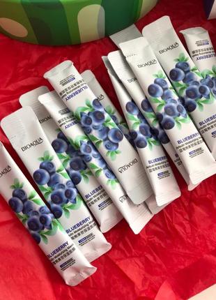 Нічна маска для обличчя bioaqua blueberry arbutin mask з екстрактом чорниці 4 ml2 фото