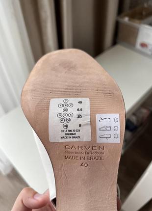 Новые кожаные белые босоножки 39-40 р. carven6 фото