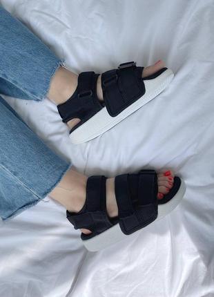 Жіночі сандалі adidas sandals adilette black / чорні сандалі літо smb4 фото