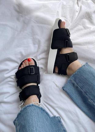 Жіночі сандалі adidas sandals adilette black / чорні сандалі літо smb6 фото