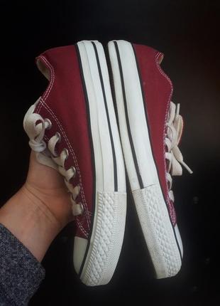 Женские низкие кеды\ converse all star bordeaux low\оригинал\бордо 😻\р.37(23,5см)4 фото