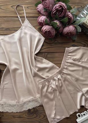 ⭐⭐⭐⭐⭐ шелковая пижама с шортами