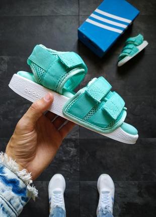 Жіночі сандалі adidas adilette sandals 2.0 w mint/white1 фото