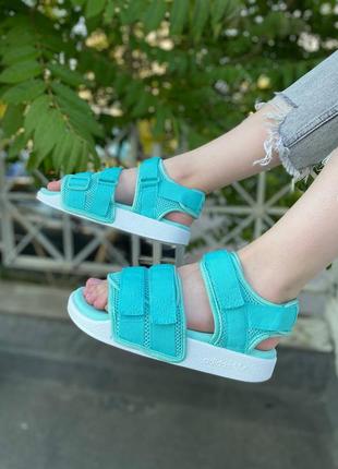 Жіночі сандалі adidas adilette sandals 2.0 w mint/white6 фото