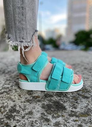 Жіночі сандалі adidas adilette sandals 2.0 w mint/white7 фото