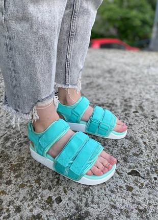 Жіночі сандалі adidas adilette sandals 2.0 w mint/white8 фото