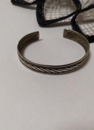 Серебряный браслет египетский узор