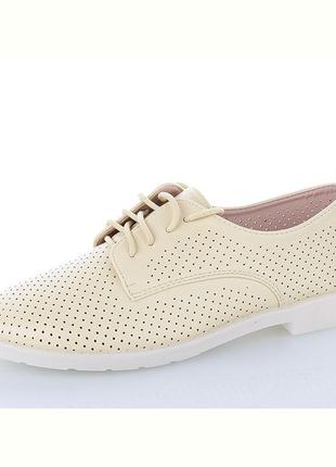 Стильные туфли stilli женские с перфорацией желтые