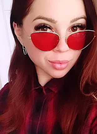 Окуляри кішечки, червоні ❤️