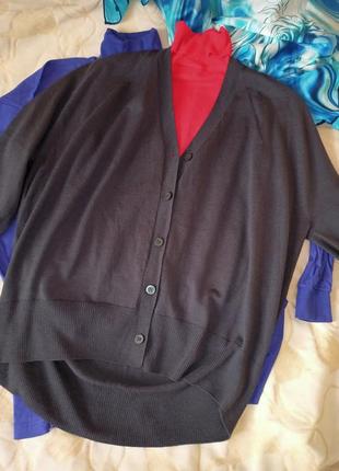 Брендовый шерстяной кардиган,48-54разм,cos