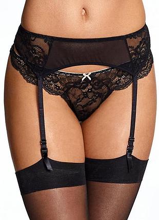 Черный соблазнительный кружевной пояс с подвязками для чулок  ann summers uk12
