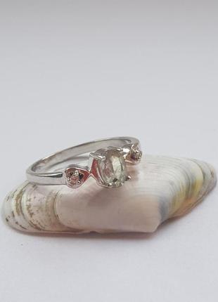 Серебряное кольцо с натуральным кианитом (дистеном)3 фото