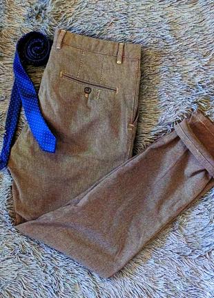 Мужские брюки чинос zara хлопковые зауженные базовые 32 р