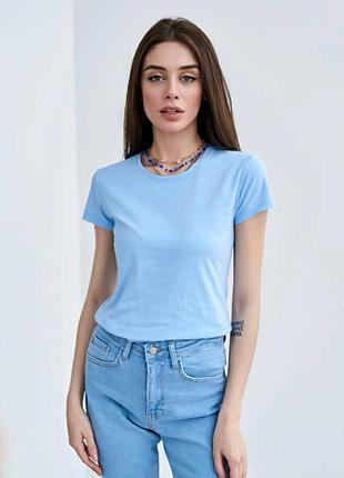 Базова футболка блакитного кольору solmar