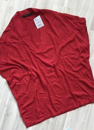 Червоний пуловер кашемір бленд дизайнерський кашеміровий жилет оверсайз steffen schraut колаборація aldi червоний7 фото