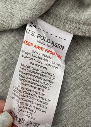 Кофта лонгслив от u.s. polo assn. серого цвета8 фото