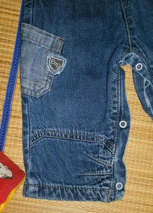 Распродажа комбинезон джинсовый ромпер для мальчика 6-9мес.4 фото