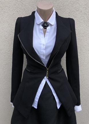 Чёрный жакет,пиджак,блейзер-косуха,