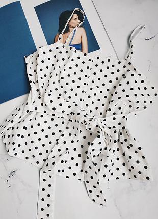 Топ майка в білий горошок