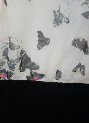 Комбіновану коротке плаття з метеликами від ax paris m-l#плаття гумка#4 фото
