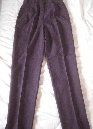 Тонкие брюки высокая талия, цвет ультрафиолет,  новые от хс до хл