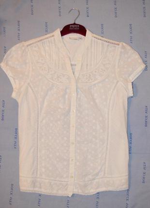 Нежная белая блузочка для пышной девушки, 18 размер
