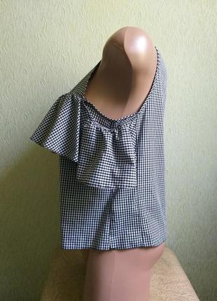 Блуза с открытыми плечами. рубашка в клетку. топ.5 фото
