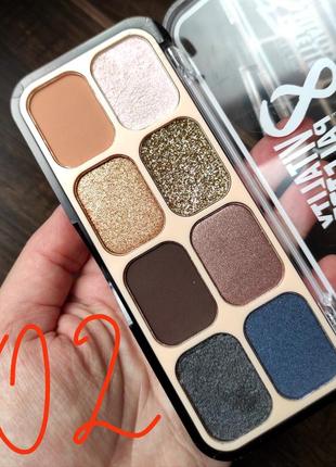 Палетка тіней для повік dodo girl vitality palette 8 color перламутрові і матові5 фото