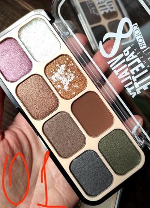 Палетка теней для век dodo girl vitality palette 8 color перламутровые и матовые3 фото