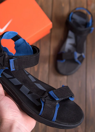 Чоловічі шкіряні сандалі nike Brown track black