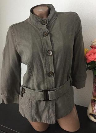 Лляний піджак під пояс р. 38 b.uoung