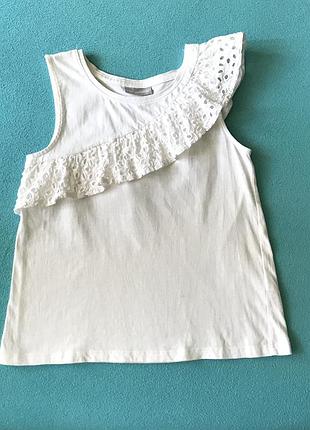Топ майка хлопок с рюшей 8-9 лет