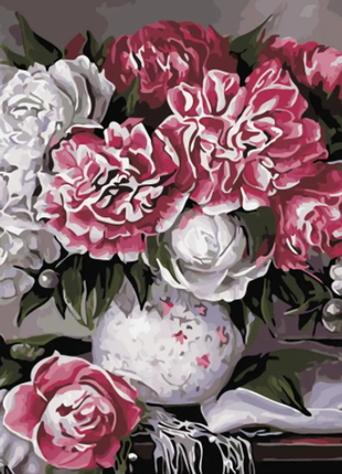 Картина по номерам artstory королевские пионы 50*65см в коробке