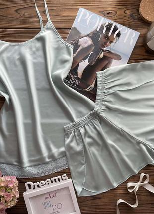 ⭐⭐⭐⭐⭐ шелковая пижама с шортами