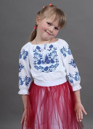 Вышиванка для девочки на 100% хлопке вишиванка блуза вишита