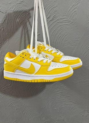 Жовті жіночі кросівки найк данк nike dunk low, женские кроссовки весна-осень найк данк