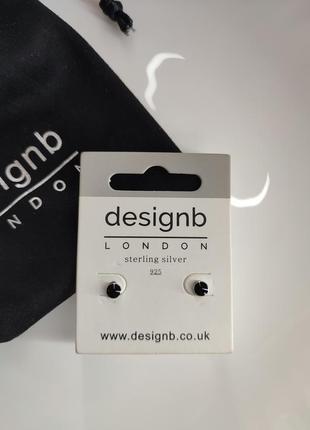 Сережки designb london asos (sterling silver)6 фото