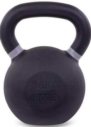 Гіря чугунна кольорова zelart ta-3638-36 вага 36кг чорна