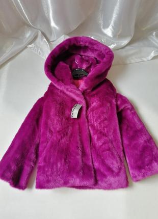 Шубка эко мех глубокий капюшон два боковых кармана ⛔
