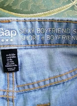 Стильні шорти. gap. джинсові шорти. gap. оригінал3 фото